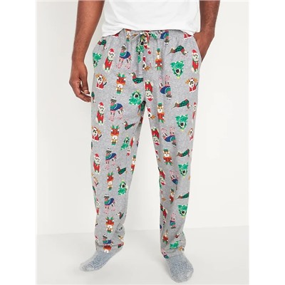 Printed Flannel Pajama Pants for Men