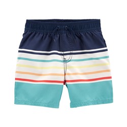 Toddler Striped Swim Trunks