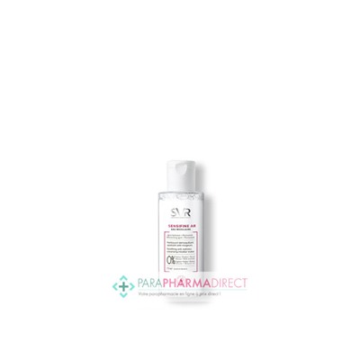 SVR Sensifine AR Eau Micellaire Nettoyant Démaquillant Apaisant Anti-Rougeurs Visage Yeux et Lèvres 75ml Format VOYAGE