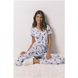 Pijama largo manga corta Snoopy super soft