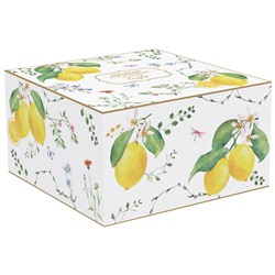 Пара чайная, 1 перс, 2 пр, 370 мл, фарфор P, белая, Цветы и лимоны, Fleurs et Citrons, 62847