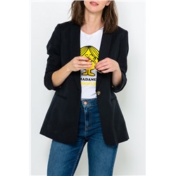 Chaqueta de lino Negro