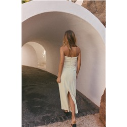 STRAPLESS MIDI DRESS