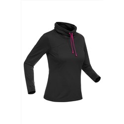 DecathlonQuechua Kadın Uzun Kollu Outdoor Tişört - Siyah - Sh100 Warm