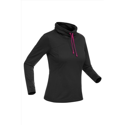 DecathlonQuechua Kadın Uzun Kollu Outdoor Tişört - Siyah - Sh100 Warm