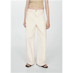 Jeans wideleg loose tiro bajo