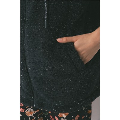 Bata corta borreguito negro "Día de muertos"