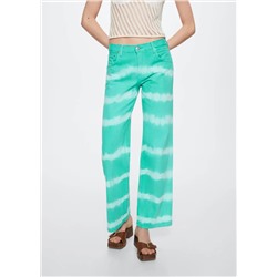 Jeans wideleg tie-dye -  Mujer | MANGO OUTLET España