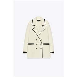 CHAQUETA BLAZER PUNTO CRUZADA