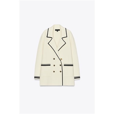 CHAQUETA BLAZER PUNTO CRUZADA