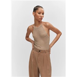 Top punto cuello halter