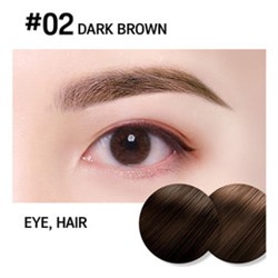 Natural Drawing Eyebrow Pencil #02 Dark Brown, Карандаш для бровей