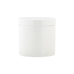 Банка для сыпучих продуктов, 1 л, фарфор P, белая, Diamonds, 60696