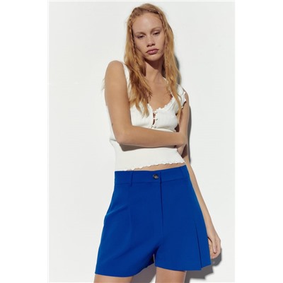 HIGH-WAIST SHORTS WITH PLEATS