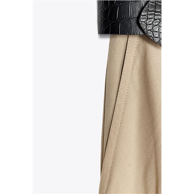 CONTRAST DRESS WITH SHOULDER PADS