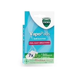 Vicks VapoPads Feel Easy Breathing Menthe 36 mois+ x7 Recharges