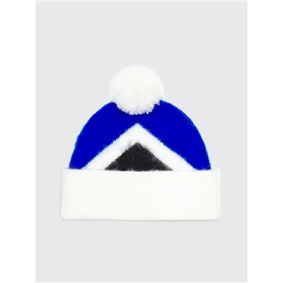 Tommy Hilfiger TH Logo Argyle Pom Beanie
