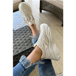 Bambi Bej Nubuk Kadın Sneaker K01591003701