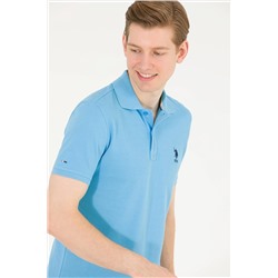 Erkek Turkuaz Basic Polo Yaka Tişört