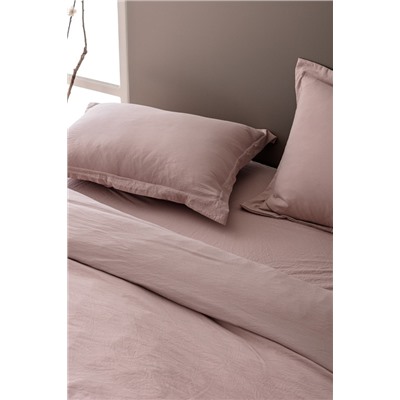 Mona Tek Kişilik Microfiber Lastikli Nevresim Takımı - Pudra