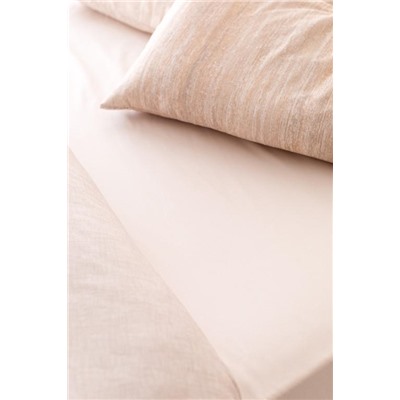 Sarthe King Size %100 Pamuk Madame Coco Crep Baskılı Nevresim Takımı - Bej