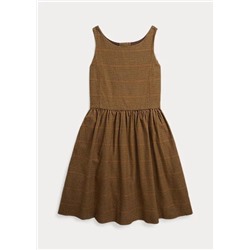 Girls 7-16 Plaid Cotton Twill Dress