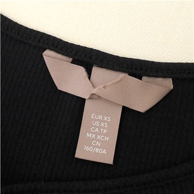 Женское облегающее платье в рубчик на тонких бретелях  H&M 🖤