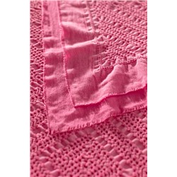 Eleta Çift Kişilik %100 Pamuk Yatak Örtüsü - Pembe