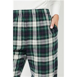 Pantalón de pijama cintura alta - Verde oscuro