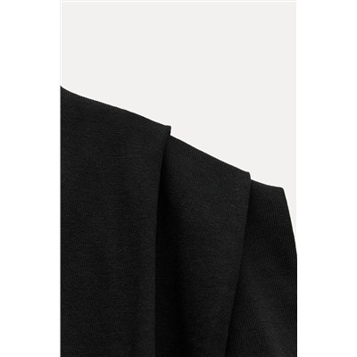 PLEATED COTTON T-SHIRT