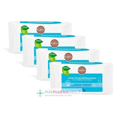 Gifrer Bébé Lingettes Biodégradables à l'Eau Thermale d'Auvergne 4x60 LingettesLot  × 4