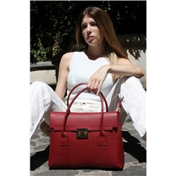 Bolso de piel Amy Burdeos