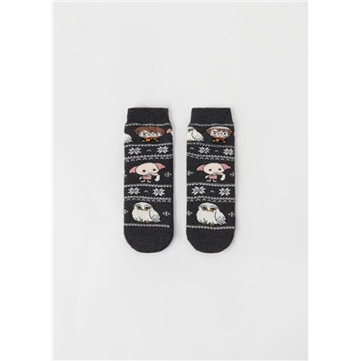 Stoppersocken mit weihnachtlichem Harry Potter-Motiv für Kinder