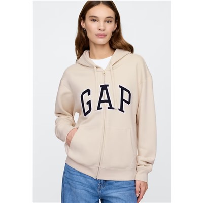 Relaxed Gap Logo Zip Hoodie