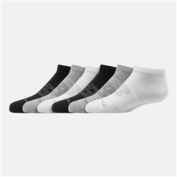 Kids Flat Knit No Show Socks 6 Pack