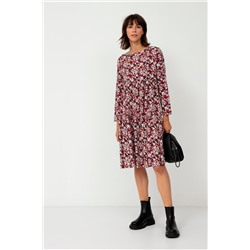 Vestido recto Burdeos