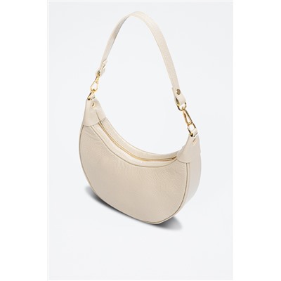 Bandolera de piel Asís - Beige