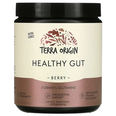Terra Origin, Healthy Gut, вкус ягод, 243 г