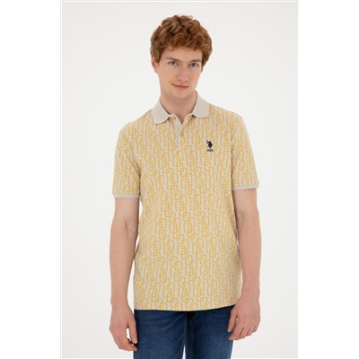 Erkek Regular Fit Polo Yaka Safran Tişört