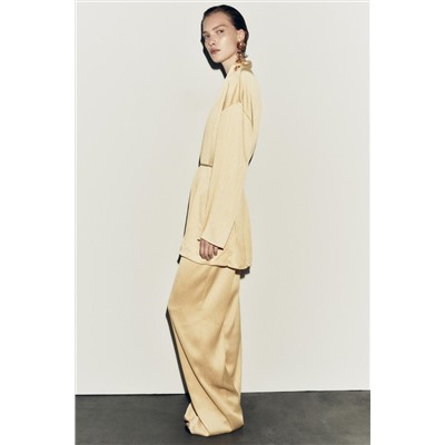 FINELY PLEATED PALAZZO TROUSERS