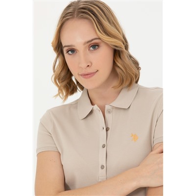 Kadın Taş Basic Polo Yaka Tişört