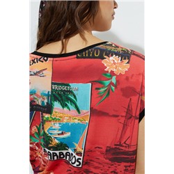 Camiseta manga corta postales