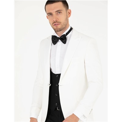Beyaz Ex. Slim Fit Smokin Damatlık