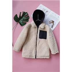 Детская куртка из искусственного меха шерпы с капюшоном, экспорт  ✔️Dunne*s Store*s