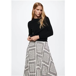 Falda plisada estampado geométrico -  Mujer | MANGO OUTLET Melilla