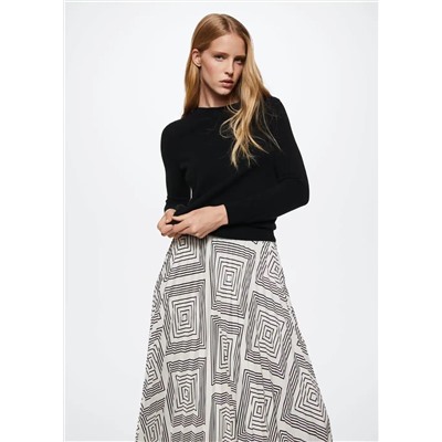 Falda plisada estampado geométrico -  Mujer | MANGO OUTLET Melilla