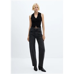 Jeans balloon tiro alto
