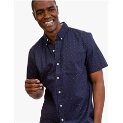 DOT PRINT POPLIN SHORT SLEEVE SHIRT