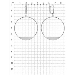 Серьги из серебра родированные 925 пробы CTE-12516-L022