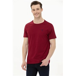 Erkek Plum Basic Bisiklet Yaka Tişört